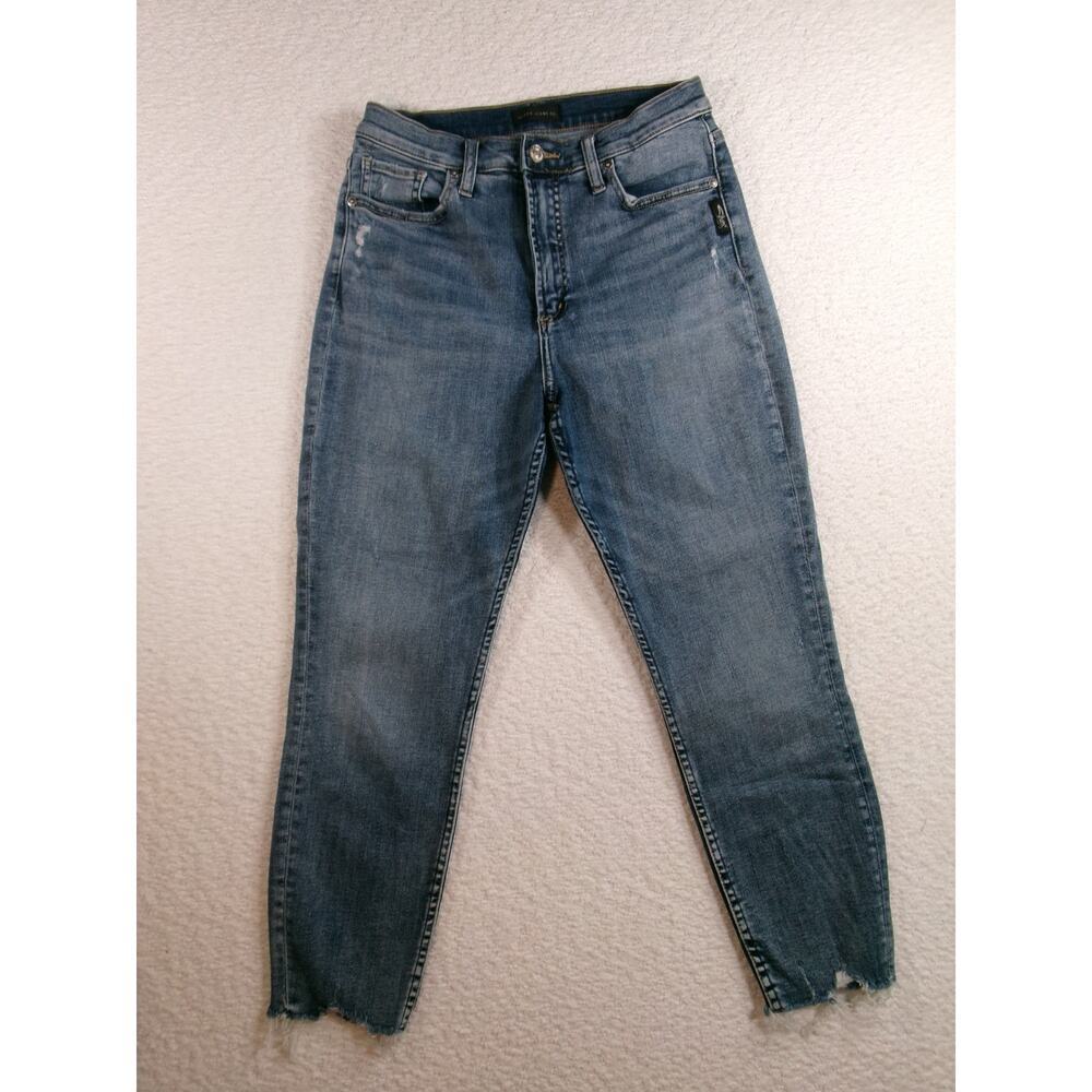 Silver Jeans Co Calley Skinny Crop Jeans Womens w29/L25 light wash